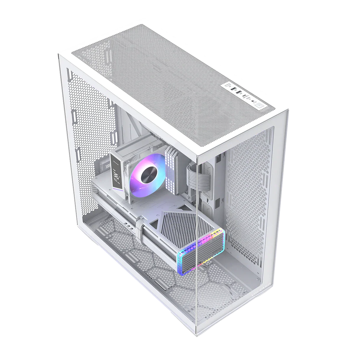 Case ModeCom Volcano SPACE XL , ATX , FULL TOWER , up to 420mm Radiator Top , White , AT-SPACE-XL - Image 5