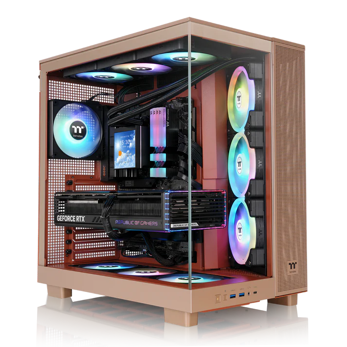 Case Thermaltake View 380 XL TG ARGB Gravel Sand , ATX , Radiator 360Top , Beige , CA-11E-00MGWN-00 - Image 9
