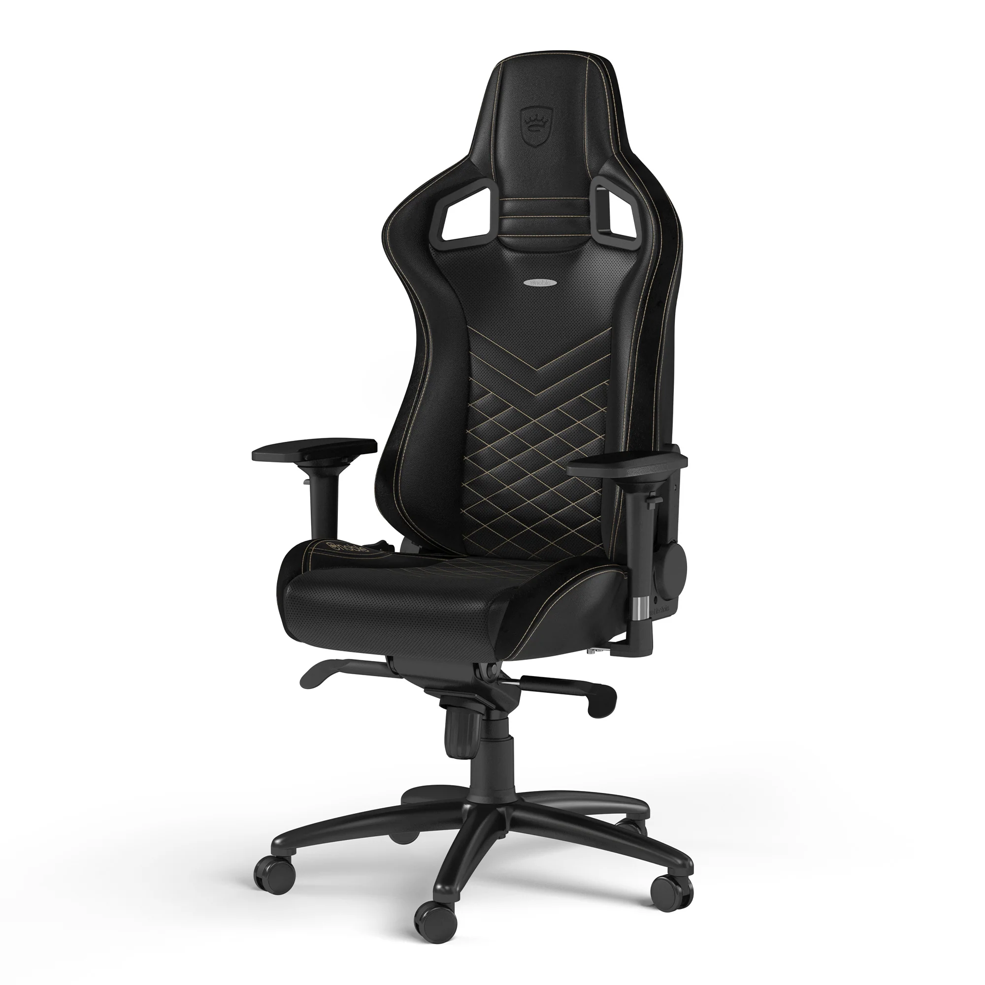 Chair Noblechairs EPIC Gaming Chair , Breathable , 4D armrests , Max load of up to 120kg , Black/Gold , NBL-PU-GOL-002 - Image 2