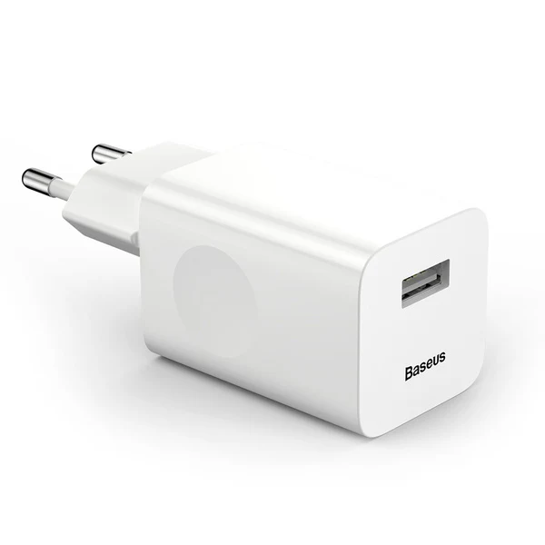 Charger 24W  Baseus Quick Charger , USB-A , White , CCALL-BX02