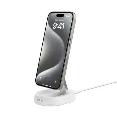 Charger Belkin Wireless Charger with Official MagSafe , Up to 15W with Qi2 technology , White , BEL-0044 - Image 2