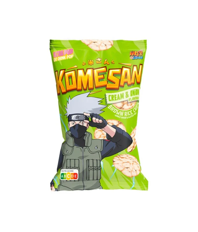 Chips Komesan Brown Rice Cream & Onion Naruto Kakashi - Image 2