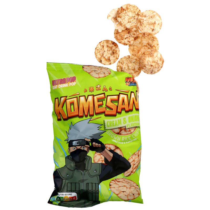 Chips Komesan Brown Rice Cream & Onion Naruto Kakashi - Image 3