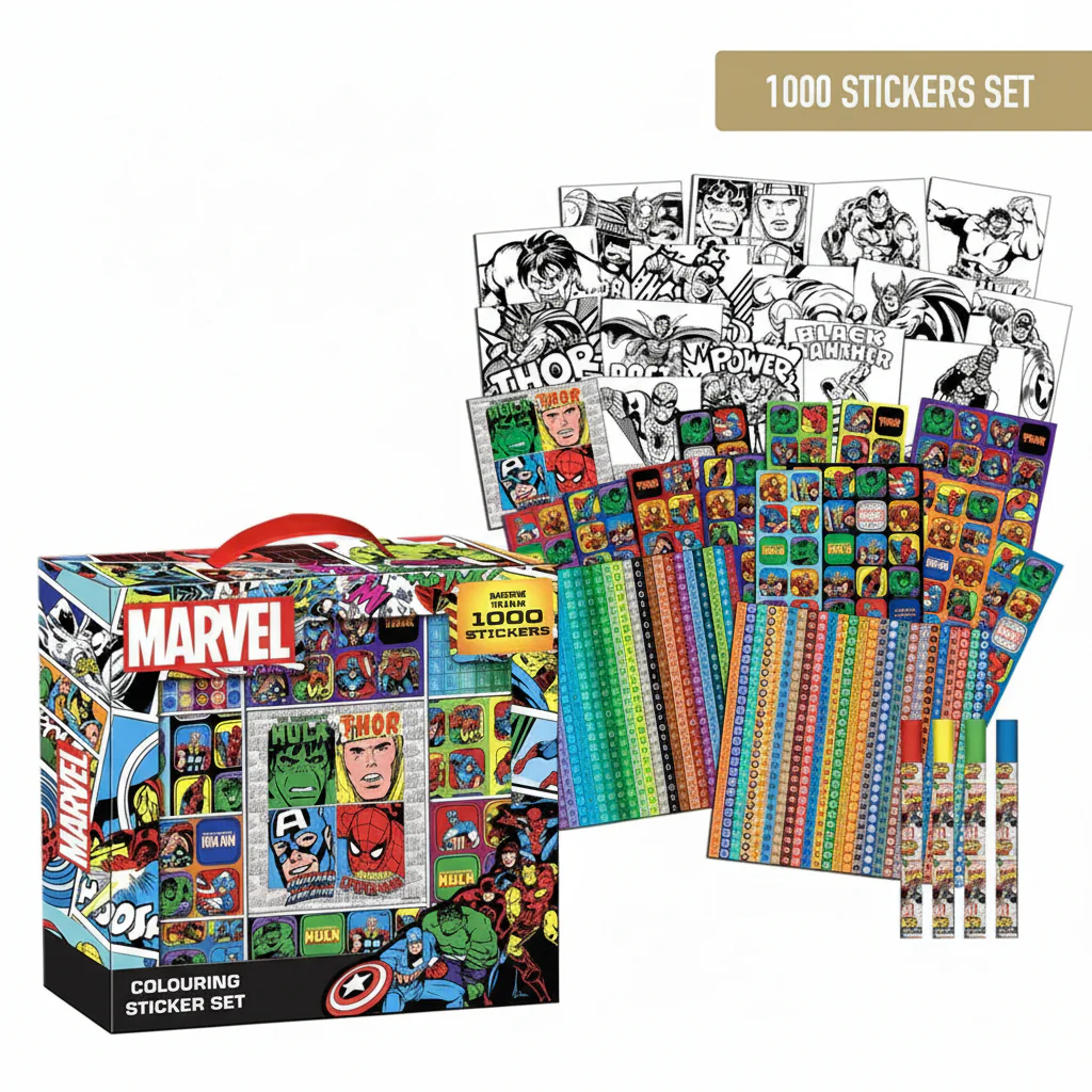 Colouring Stickers Marvel Set