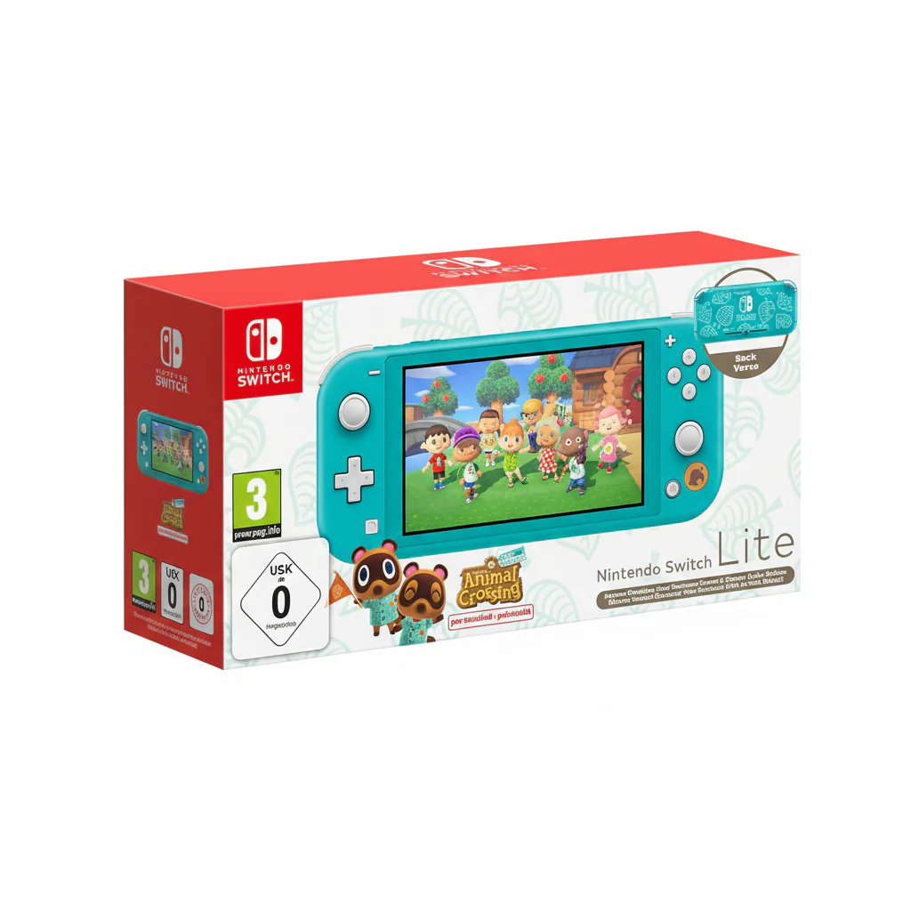 Console Nintendo Switch Lite Turquoise & Animal Crossing New Horizons