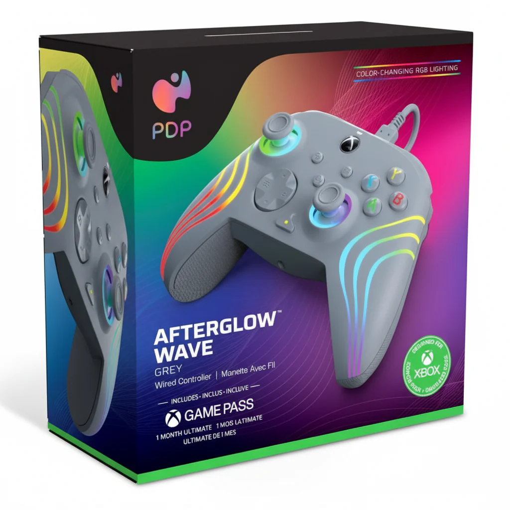 Controller PDP Xbox Wired Afterglow Wave Grey
