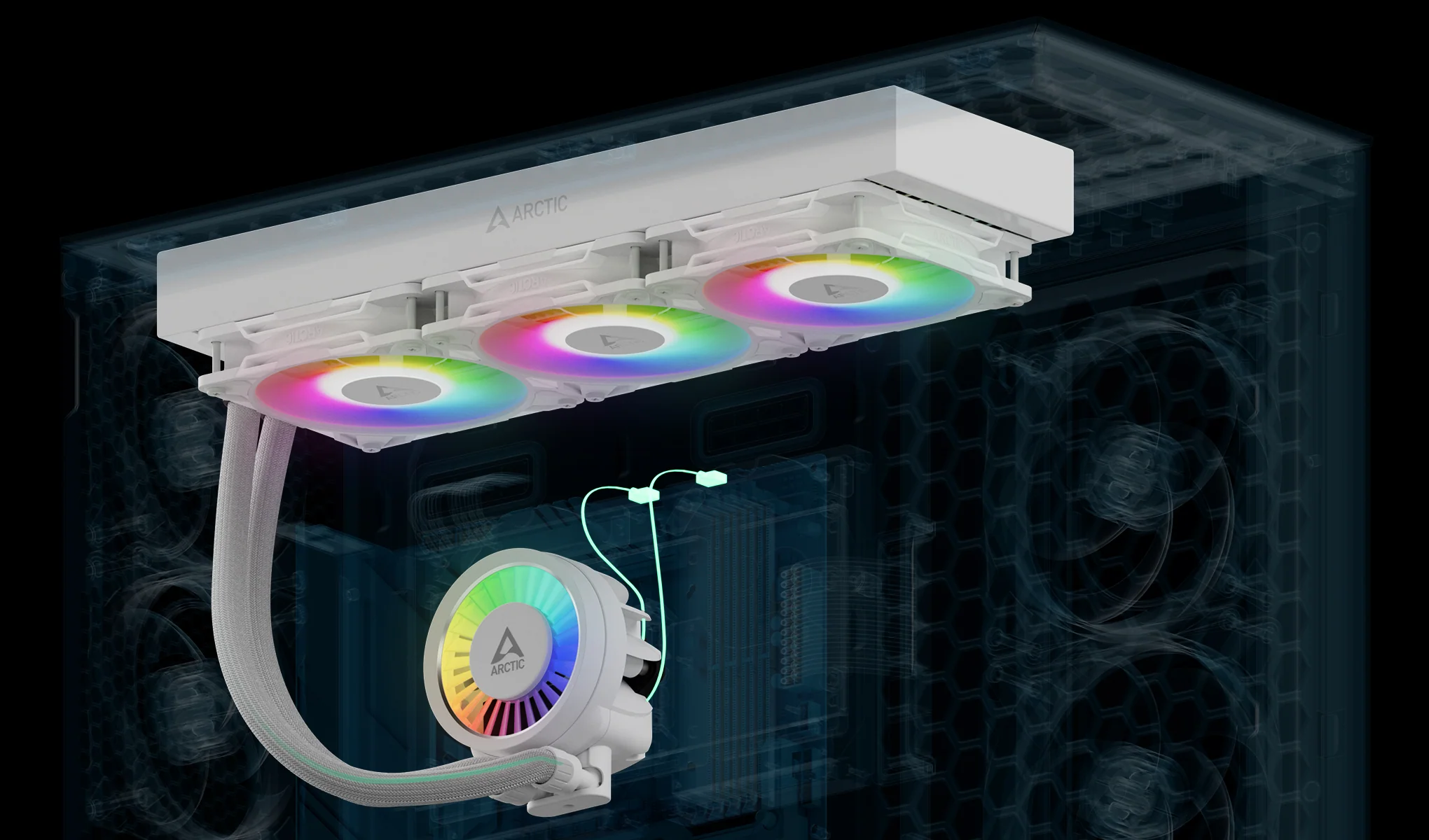 Cooler Arctic Liquid Freezer III 360 Pro ARGB , AIO Liquid Cooler with 3x 120mm , White , ACFRE00188A - Image 5