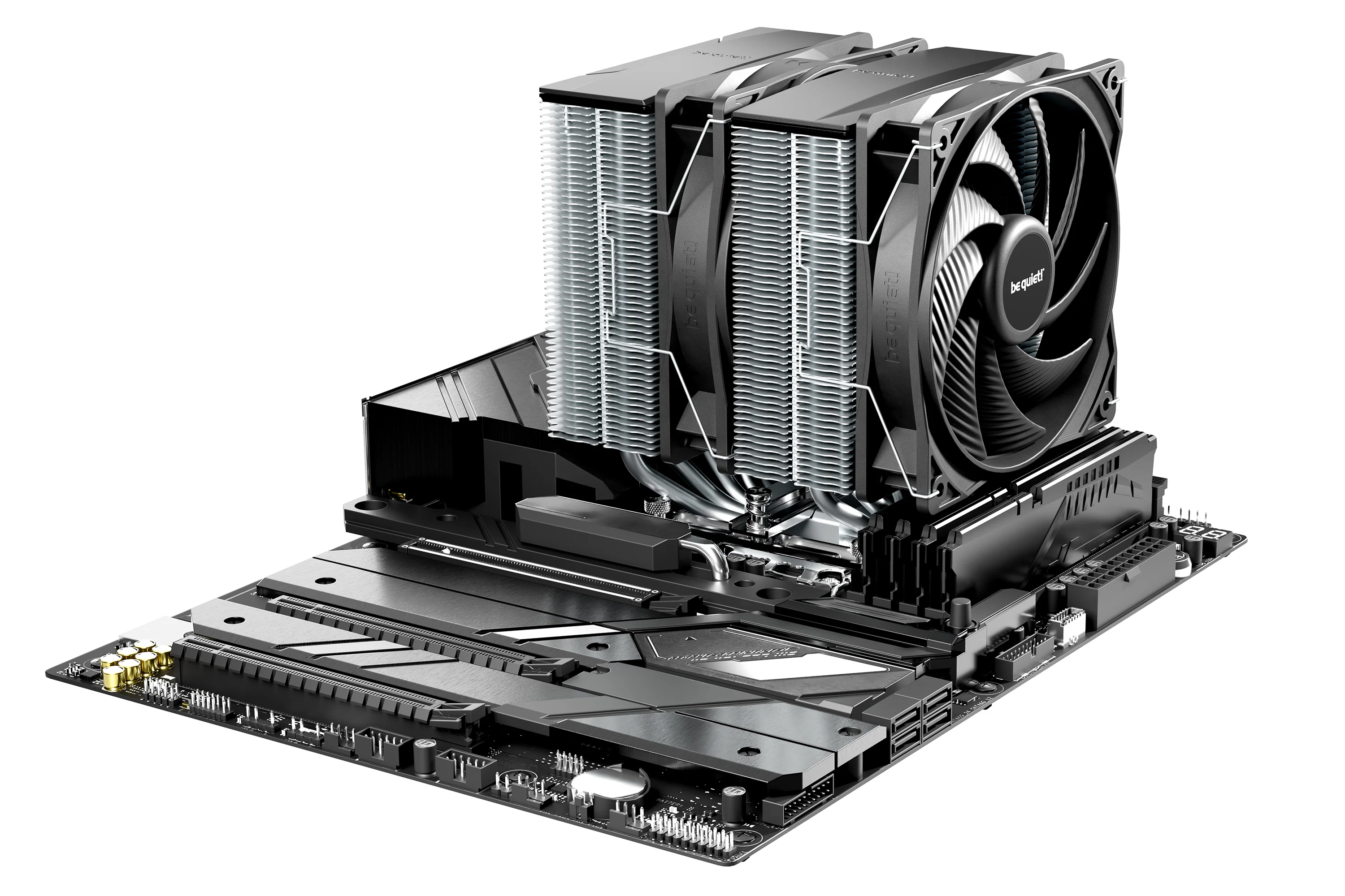 Cooler be quiet! PURE ROCK PRO 3 , Air cooler 2x 120mm , up to max 250W TDP , Black/Silver , BK041 - Image 4