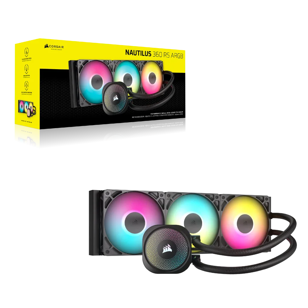 Cooler Corsair Nautilus 360 RS ARGB , Liquid Cooler with 3x ARGB Fans and ARGB Pump , Black , CW-9060093-WW - Image 2