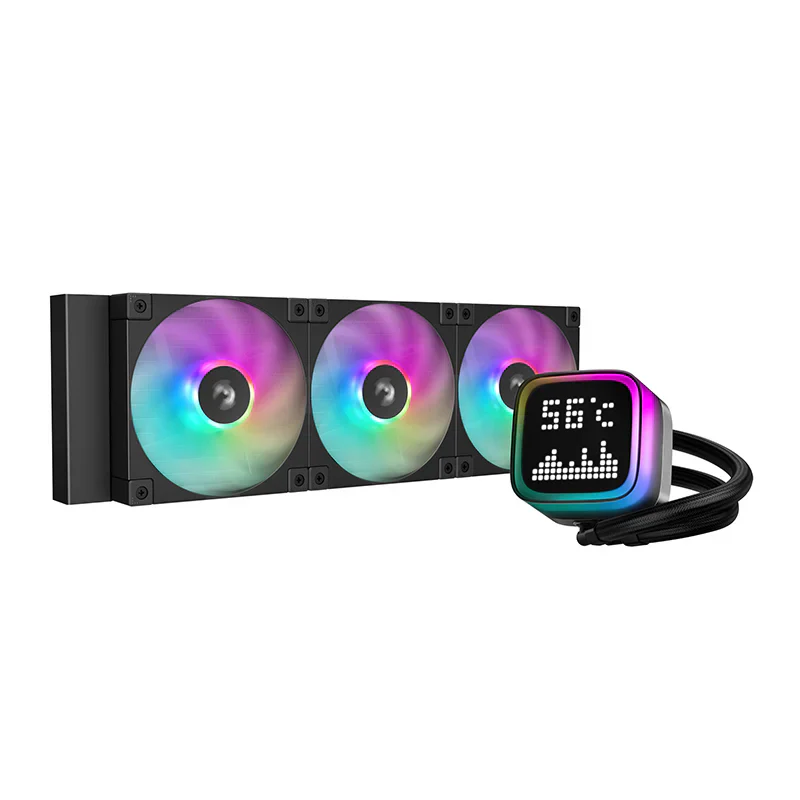 Cooler DeepCool LP360 Matrix LCD Display ARGB , Liquid Cooler with 3x ARGB Fans and Matrix LCD Pump , Black , R-LP360-BKMSNC-G-1
