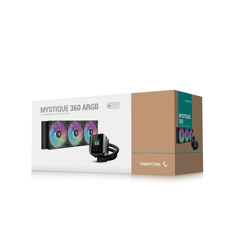 Cooler DeepCool MYSTIQUE 360 LCD ARGB , Liquid Cooler with 3x ARGB Fans and LCD Pump , Black , R-LX750-BKADSNC-G-1 - Image 2