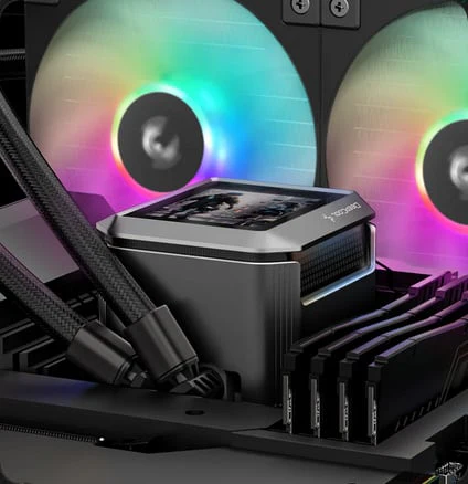 Cooler DeepCool MYSTIQUE 360 LCD ARGB , Liquid Cooler with 3x ARGB Fans and LCD Pump , Black , R-LX750-BKADSNC-G-1 - Image 3