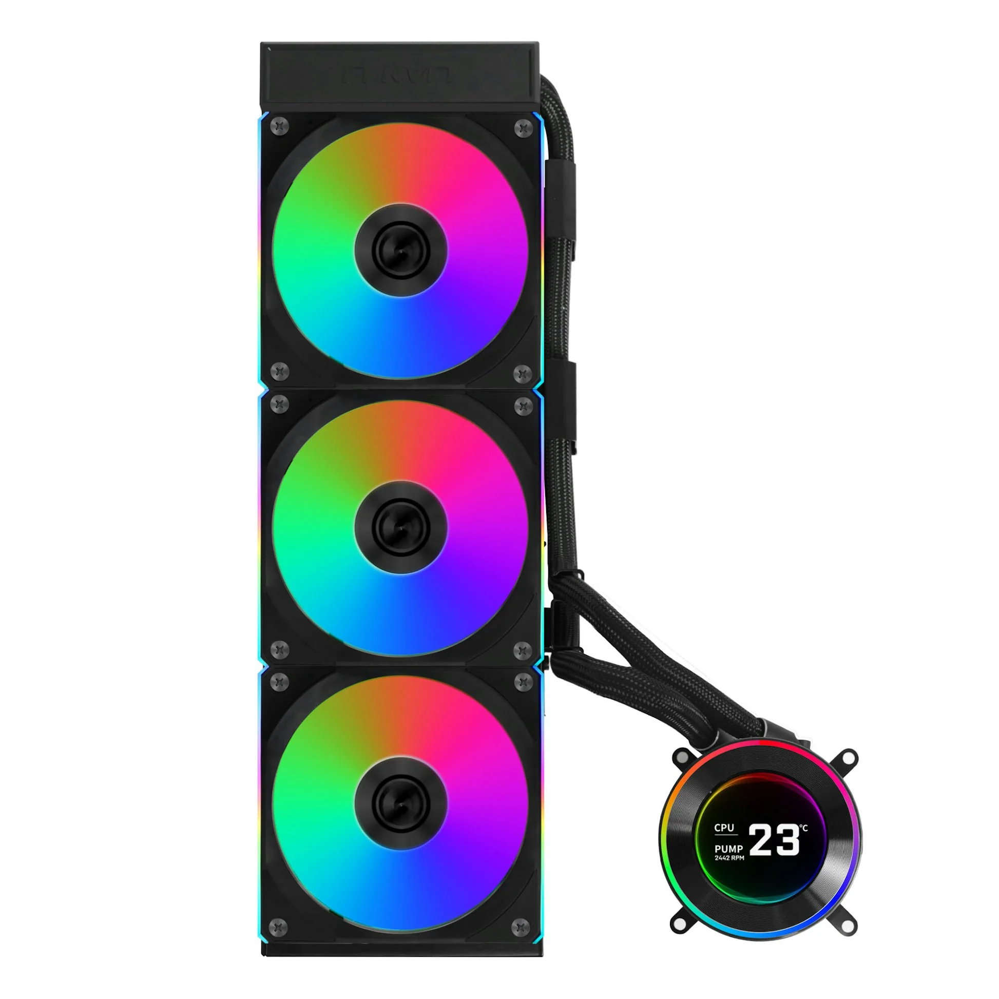 Cooler Lian LI Hydroshift II LCD-C 360 , Liquid , 3x CL Fans , Black , G89.GHS2LCD36RB.00