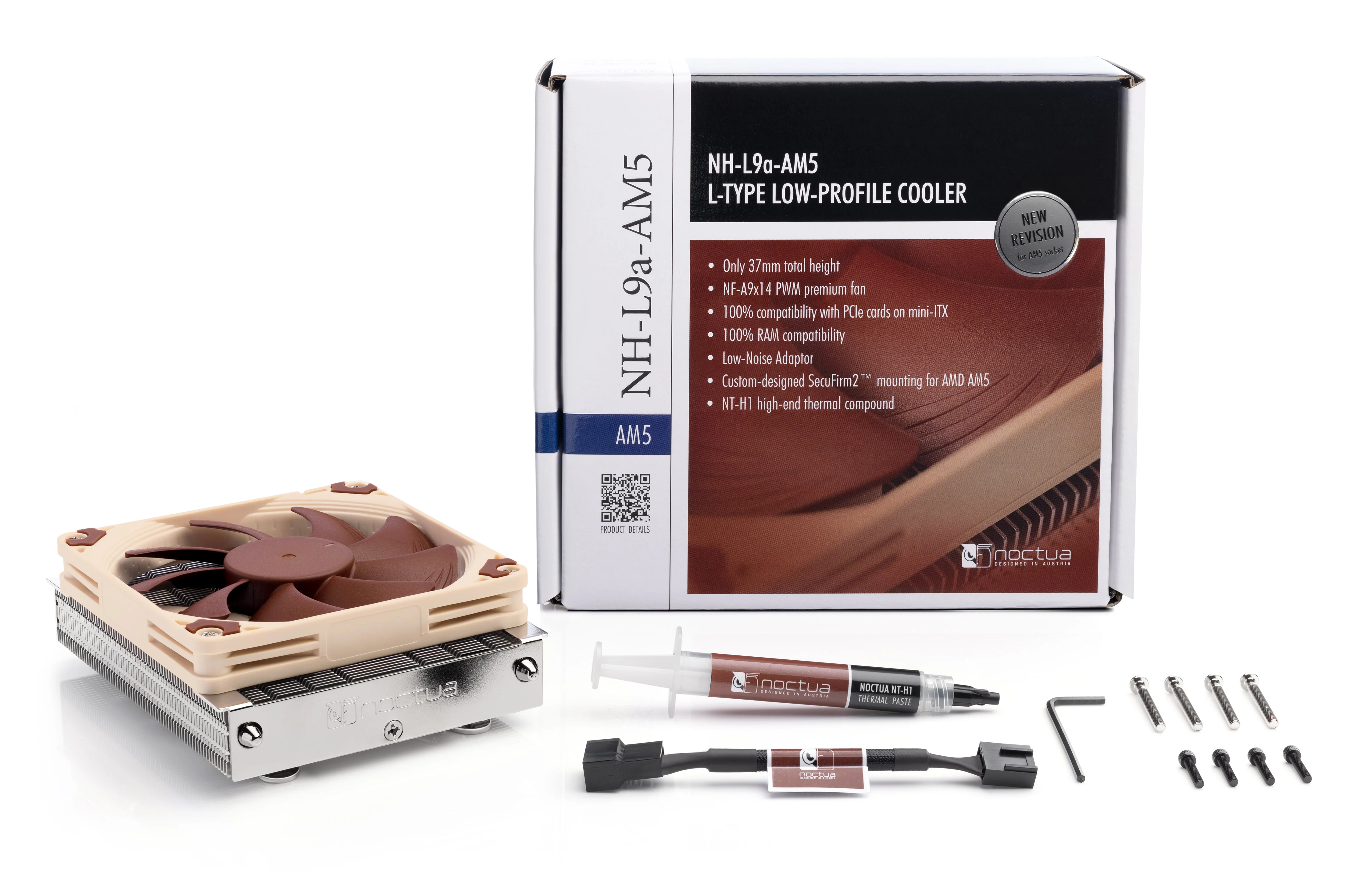 Cooler Noctua NH-L9a-AM5 , Socket AM5 , Air cooler 1x 92mm , up to max 95W TDP , Beige , NH-L9a-AM5 - Image 2