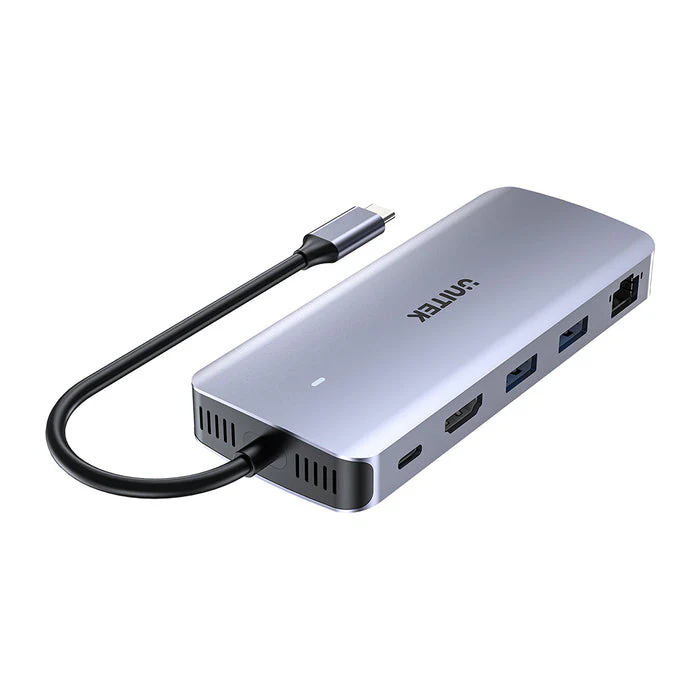 Dock USB-C Unitek Active HUB , USB-C to USB-C HDMI 4K 60fps USB-A RJ45 Ethernet M.2 NVMe , D1120A01