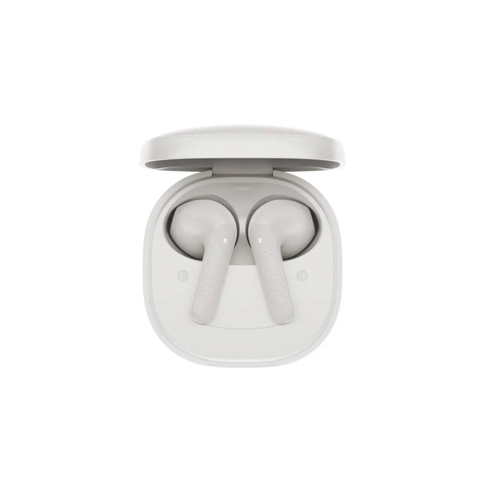 Earbuds QCY Air White Semi-Ear TWS Earbuds, quad Mic ENC multi-point connection, leather grain case - Image 2