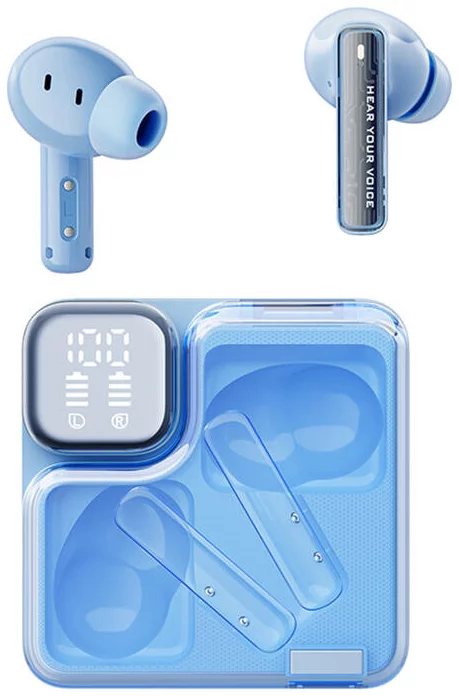 Earbuds QCY Melobuds Neo Blue - TWS BT Earbuds with LED Display, Dual Connection, Anti-air calls 7h - Image 2