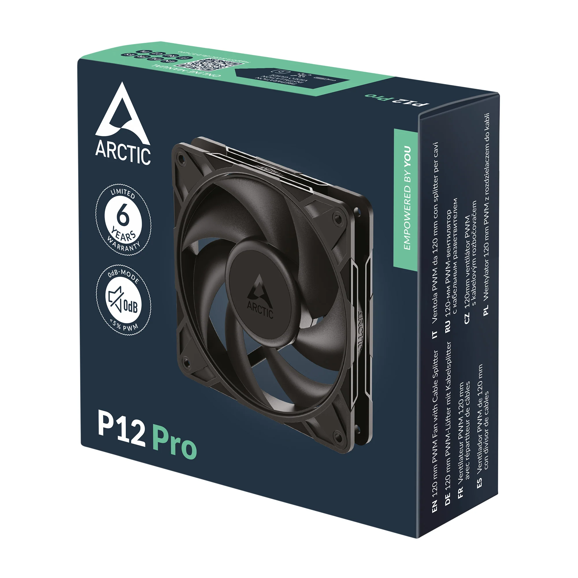 Fan 1x 120mm Arctic P12 PRO , up to 3,000 RPM , airflow 131 m3/h , Black ACFAN00305A - Image 3
