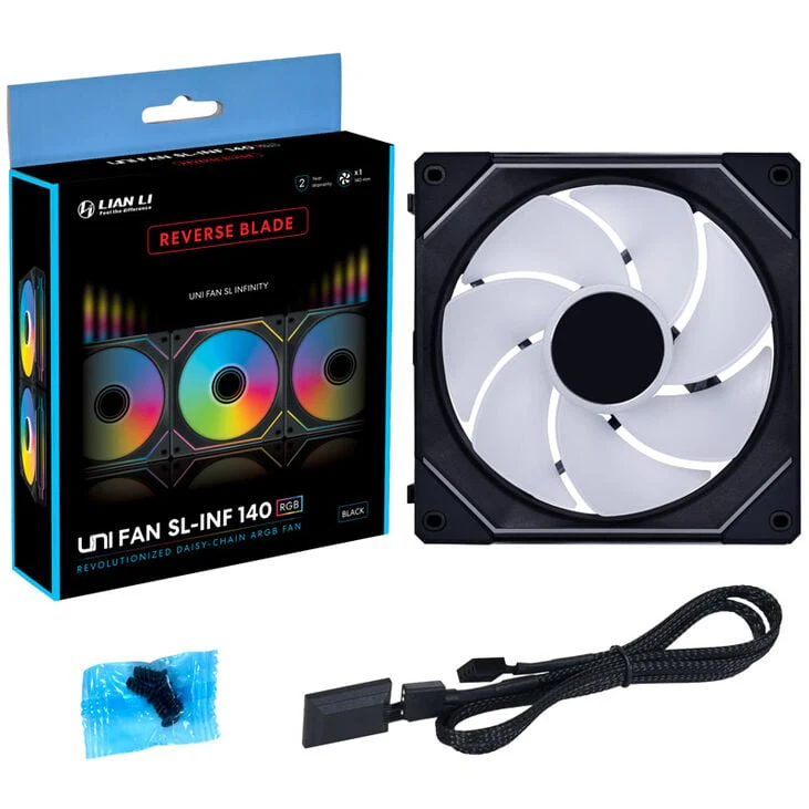 Fan 1x 120mm Lian LI UNIFan Infinity SL-INF 120 Reverse Blade ARGB PWM, Black , G99.12RSLIN1B.00 - Image 3