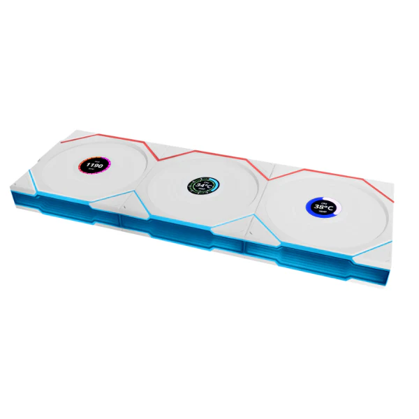 Fan 1x 120mm Lian LI UNIFan TL LCD ARGB , Reverse , Wireless , White , G99.12RTLLCD1W1W.00 - Image 4