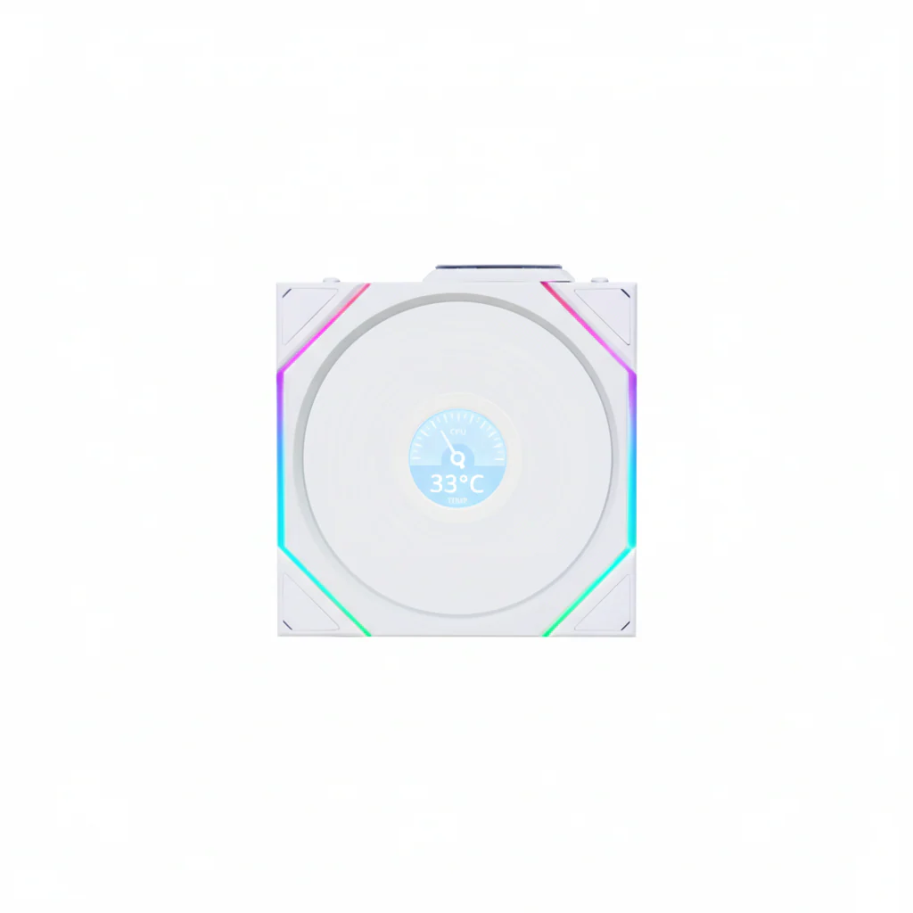 Fan 1x 120mm Lian LI UNIFan TL LCD ARGB , Wireless , White , G99.12TLLCD1W1W.00