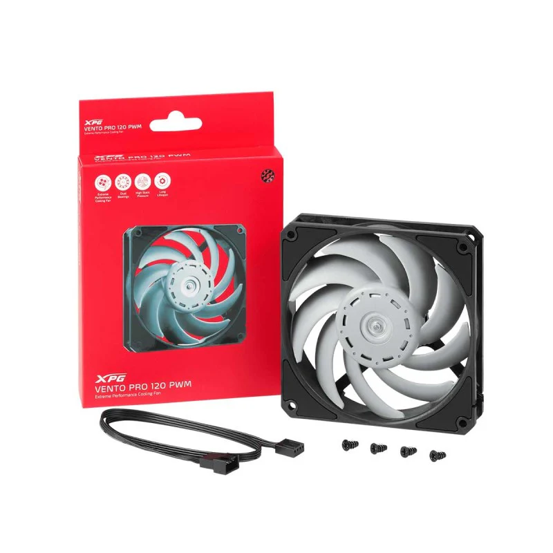 Fan 1x 120mm XPG VENTO PRO 120, Extreme performance cooling, Airflow 127.4 m3/h , Black , 75260188 - Image 2