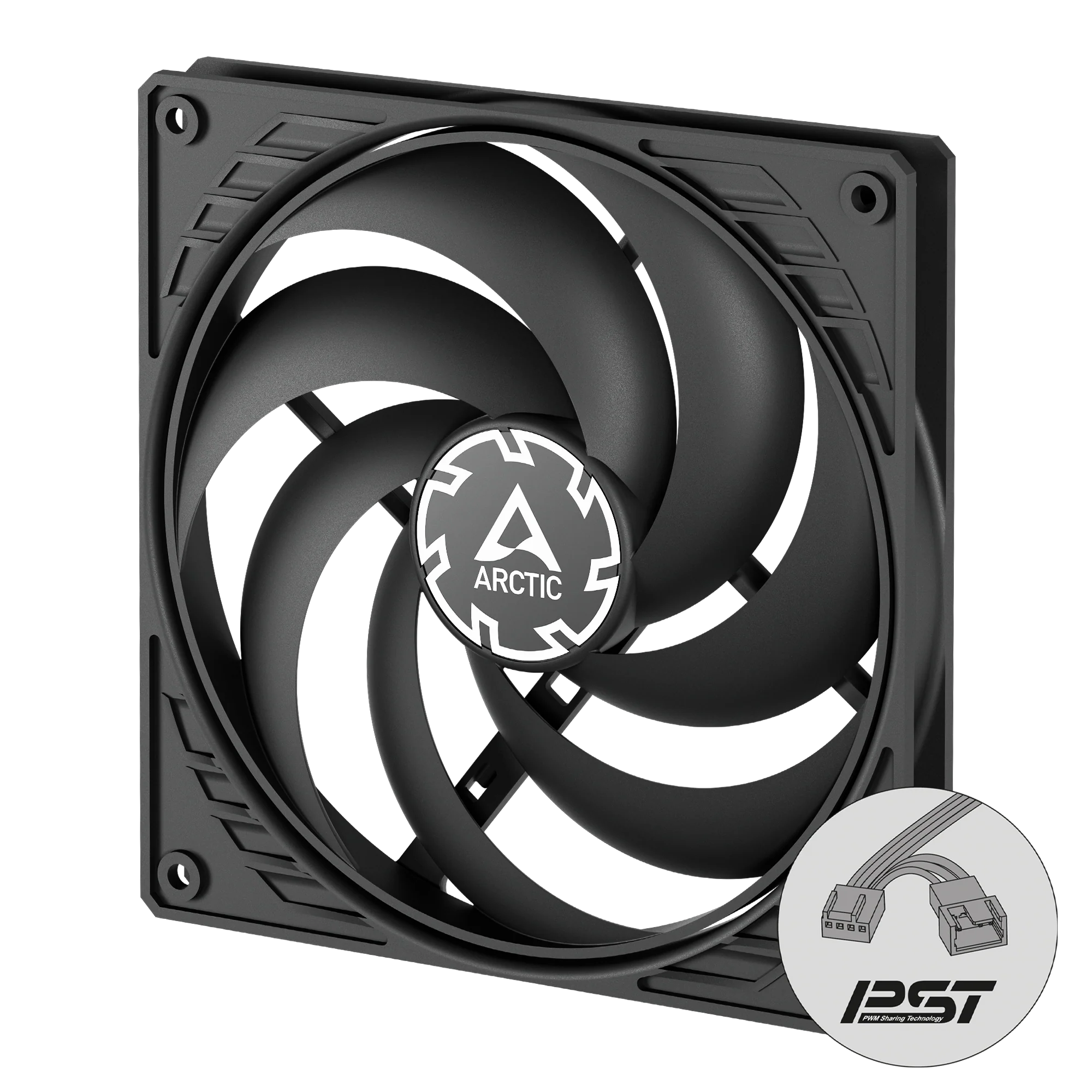 Fan 1x 140mm Arctic P14 Slim PWM PST , up to 1,800 RPM , airflow 79.85 m3/h , Black , ACFAN00268A