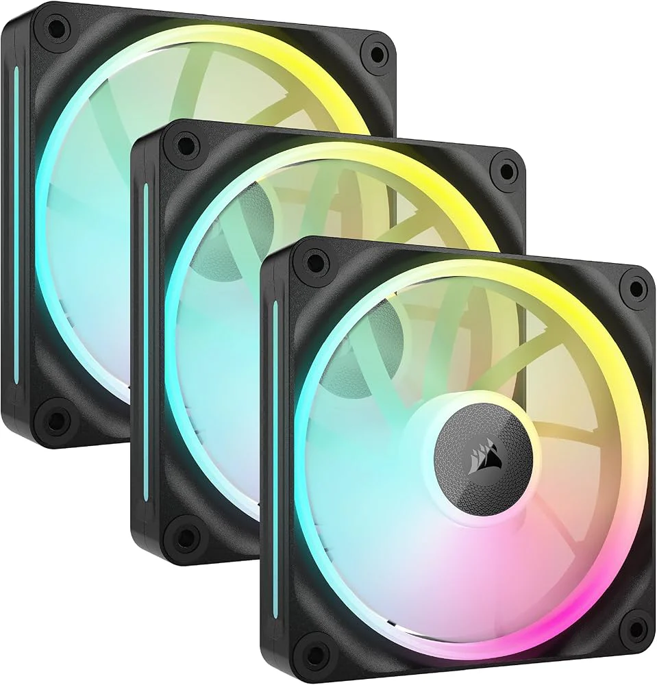 Fan 3x 120mm Corsair iCUE LINK LX120 ARGB 120mm PWM , up to 2,400 RPM Adjustable , Airflow 118 m3/h , Premium Edition , with iCUE LINK System Hub + Cable , Black , CO-9051026-WW