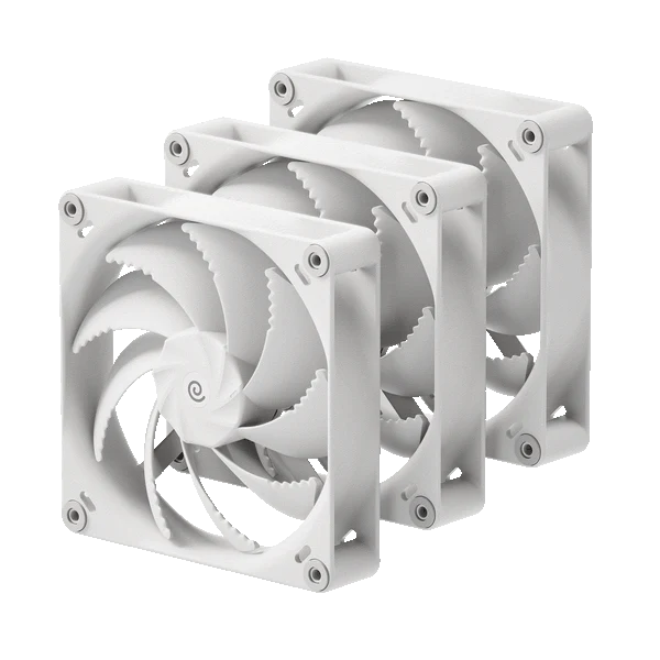 Fan 3x 120mm HAVN H12 Triple Pack , up to 2,100 RPM , airflow 123.07 m3/h White HVN-FS-H1230-01-TRI