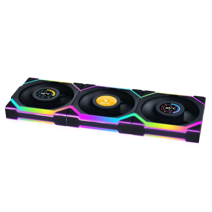 Fan 3x 120mm Lian LI UniFan SL Wireless LCD ARGB , with Controller , Black , G99.12SLLCD1W3B.00 - Image 2