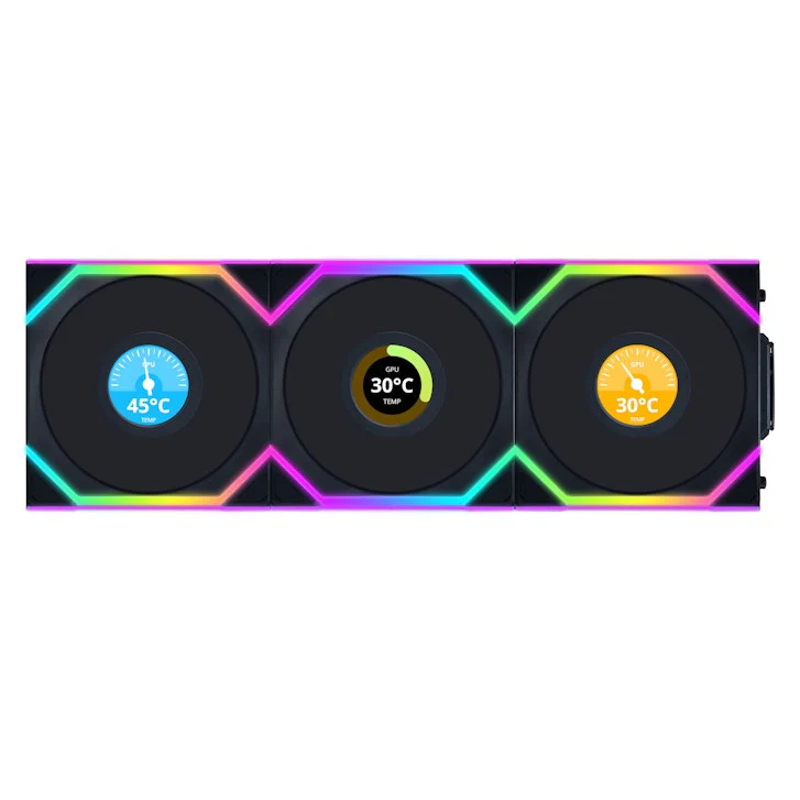 Fan 3x 120mm Lian LI UniFan SL Wireless LCD Reverse ARGB , Controller Black G99.12RSLLCD1W3B.00