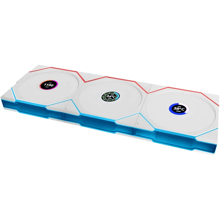 Fan 3x 120mm Lian LI UNIFan TL LCD ARGB , Wireless , Controller , White , G99.12TLLCD1W3W.00 - Image 4