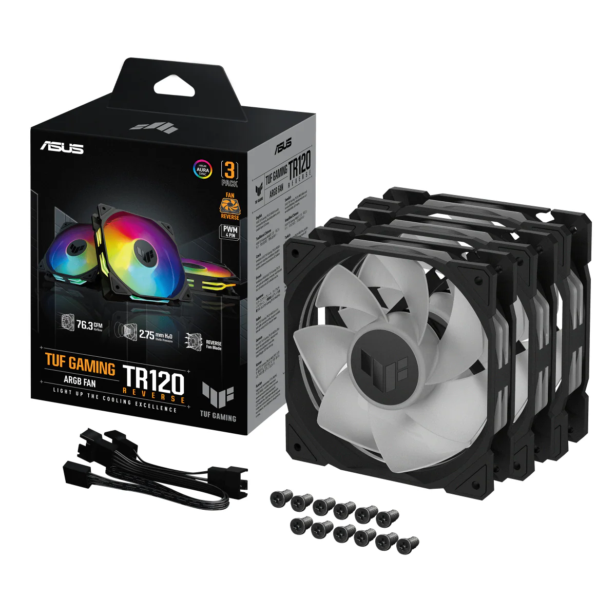 Fan ASUS TUF GAMING TR120 Reverse ARGB 3IN1 - Image 3