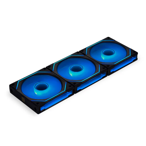 Fan Lian LI UniFan Infinity Triple ARGB , 3x 120mm Fan , with Controller , up to 2100 RPM , Airflow 104.5 m3/h , Black , G99.12SLIN3B.00
