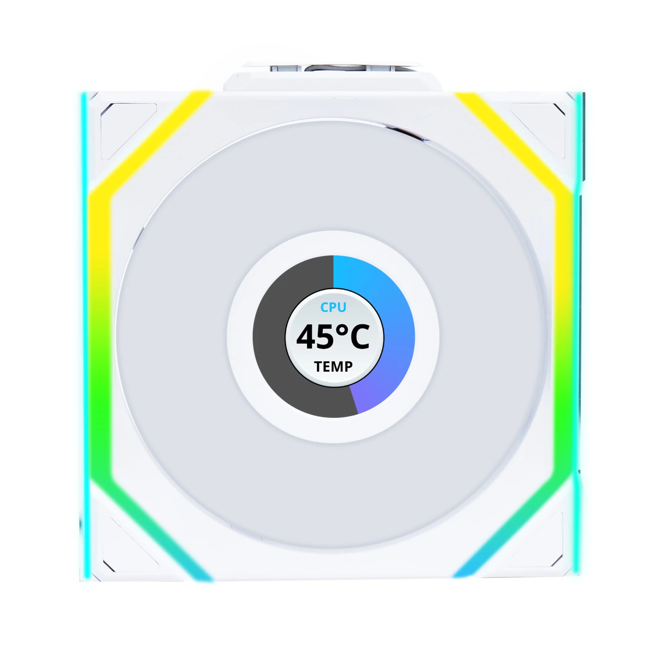 Fan Lian LI UniFan SL Single Wireless LCD Reverse ARGB , 1x 120mm Fan , NO Controller , up to 1900 RPM , Airflow 87.5 m3/h , White , G99.12RSLLCD1W1W.00
