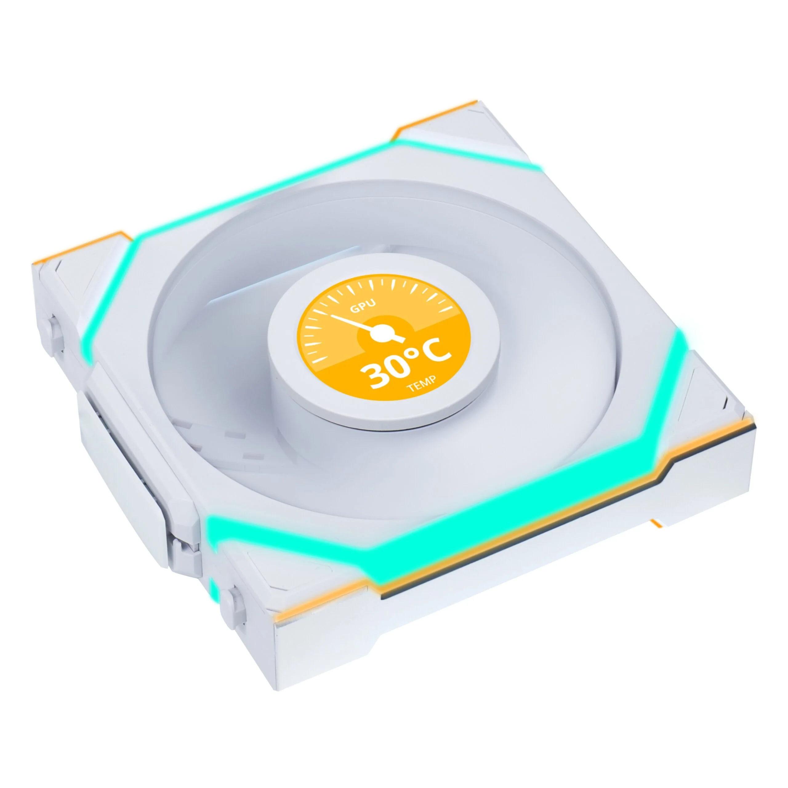 Fan Lian LI UniFan SL Single Wireless LCD Reverse ARGB , 1x 120mm Fan , NO Controller , up to 1900 RPM , Airflow 87.5 m3/h , White , G99.12RSLLCD1W1W.00 - Image 2
