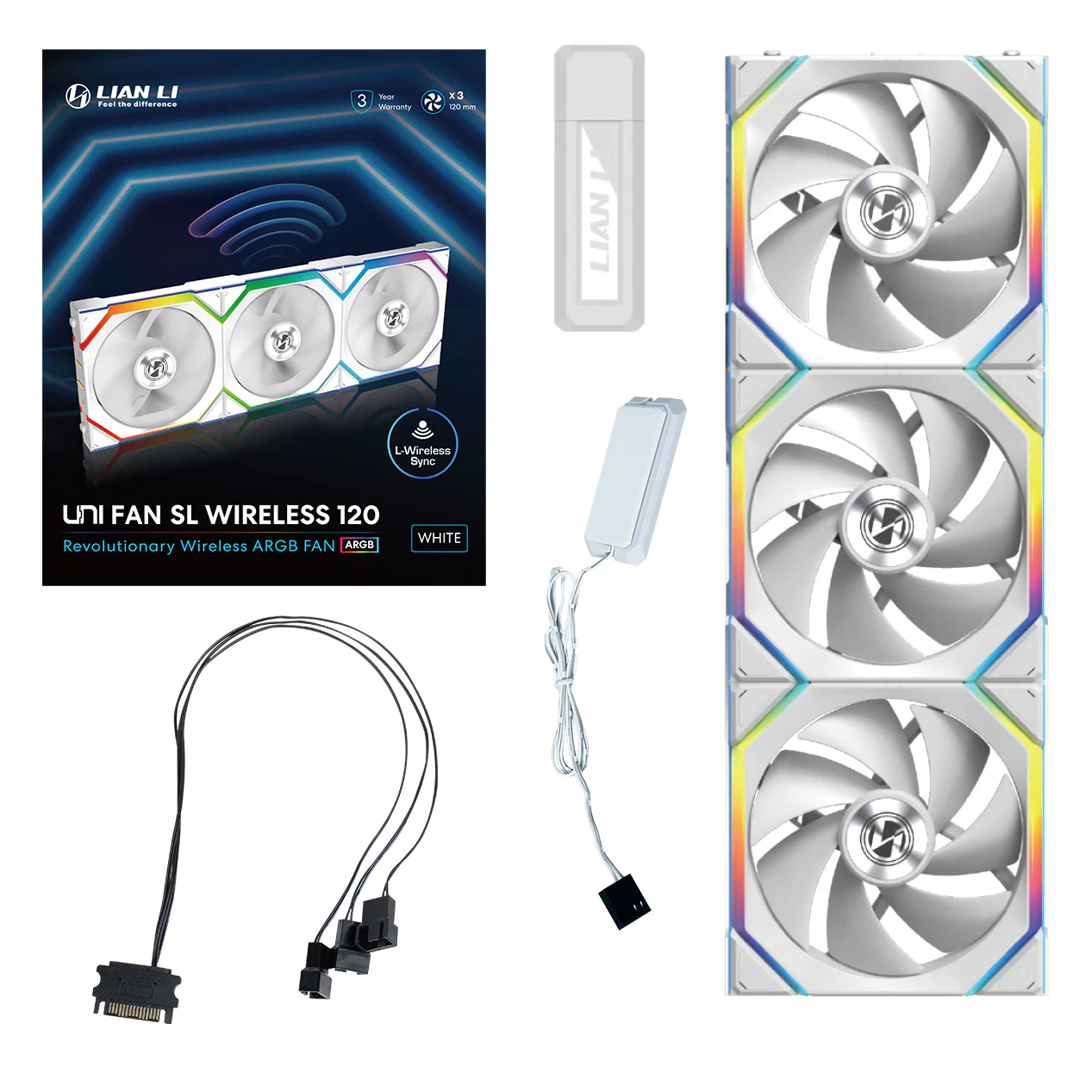 Fan Lian LI UniFan SL Wireless ARGB  Reverse  White - Image 2