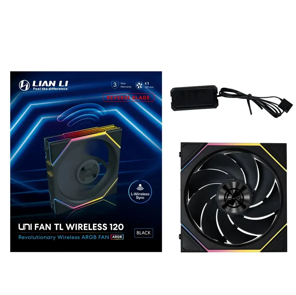 Fan Lian LI UniFan TL Wireless ARGB  Reverse  Black - Image 3