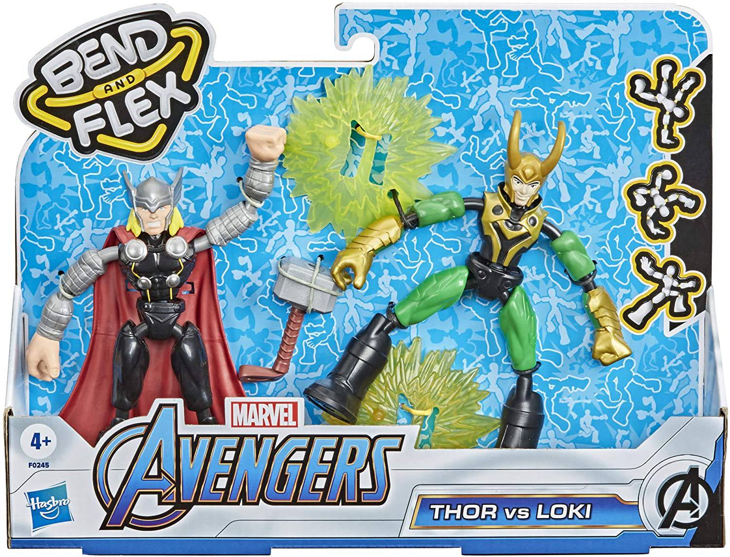 Figure Marvel Avengers Bend & Flex Thor vs. Loki