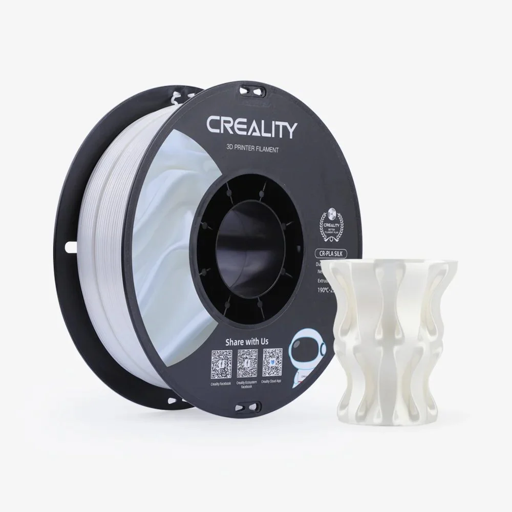 Filament Creality CR-PLA Silk White , 3D Printer Filament Glossy , 1 kg Spool , 1.75 mm , 3301120004 - Image 2