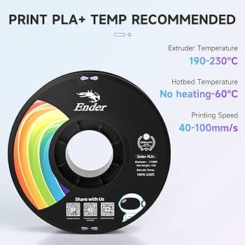 Filament Creality EN-PLA+ Black , Ender 3D Printer Filament , Strength 34MPA, Bend 77MPa, 1kg 1.75 , 3301010306 - Image 4