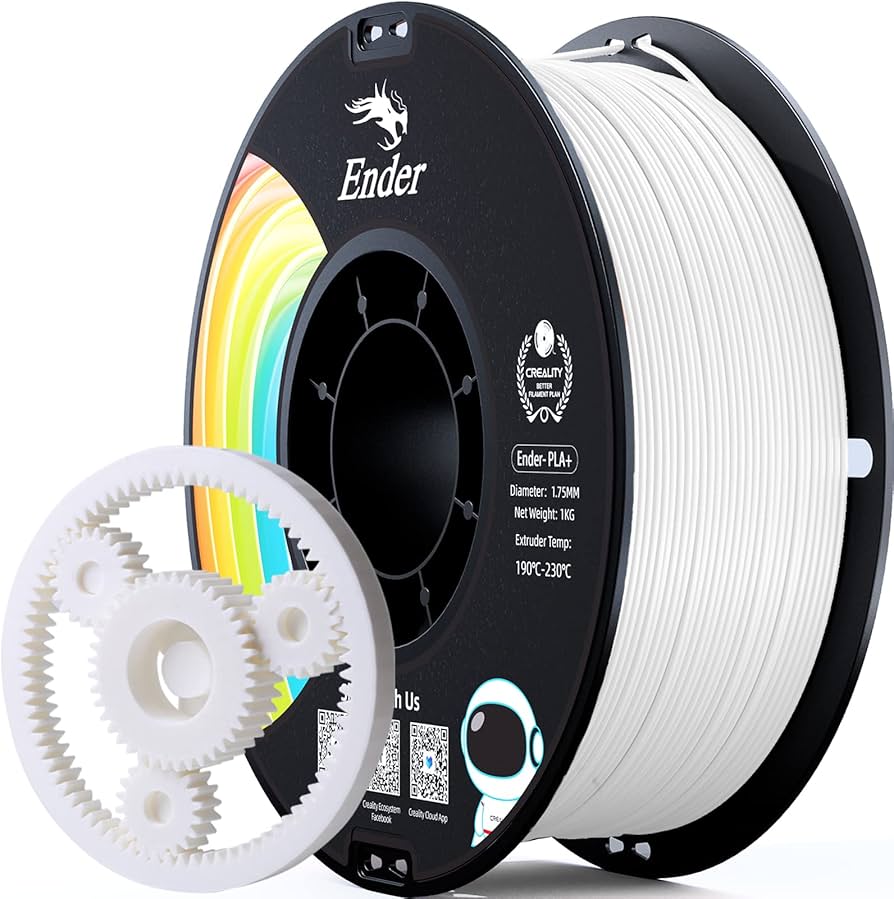 Filament Creality EN-PLA+ White , Ender 3D Printer Filament , Strength 34MPA Bend 77MPa 1 kg Spool 1.75 , 3301010305 - Image 3