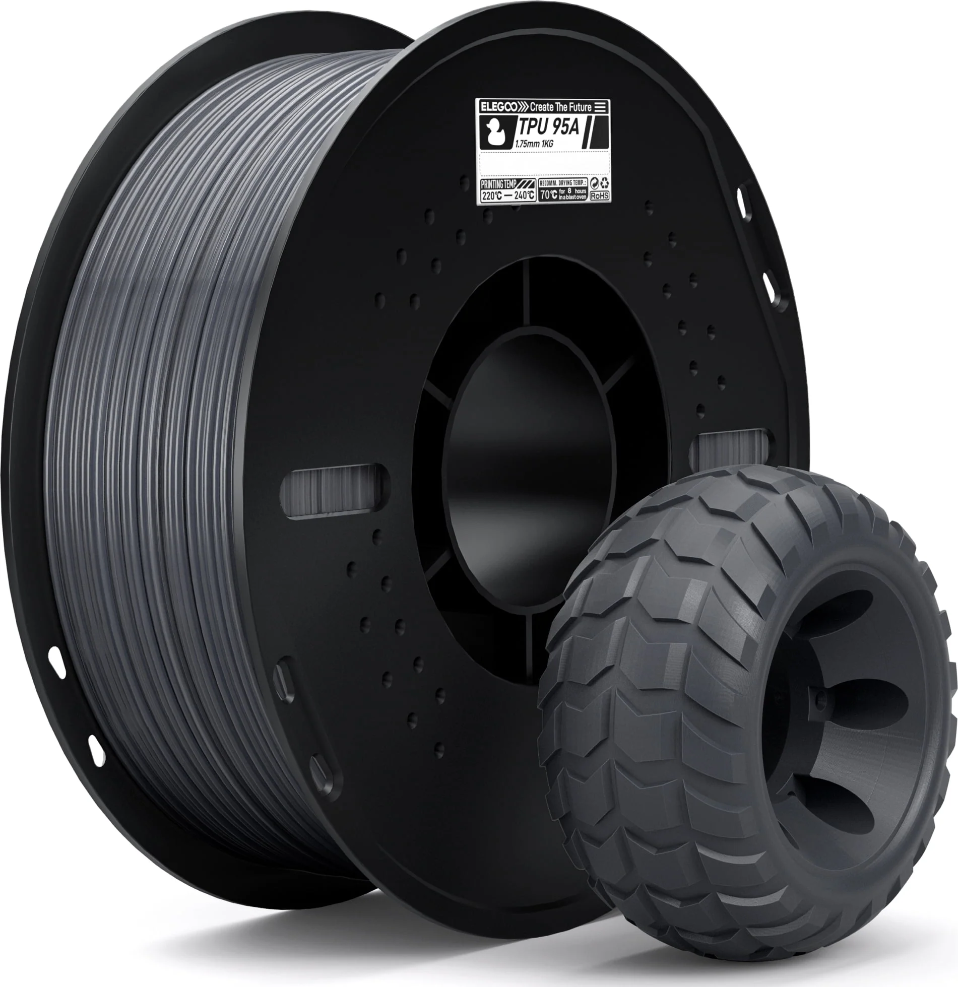 Filament Elegoo TPU Spool Grey 1kg
