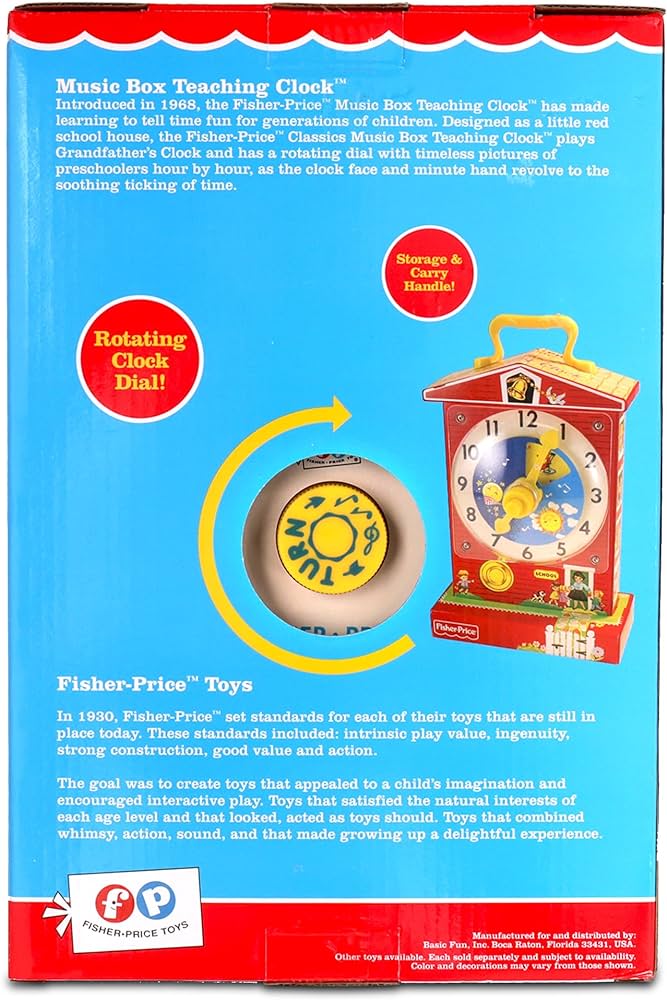 Fisher Price Music Box Teaching Clock - Image 2