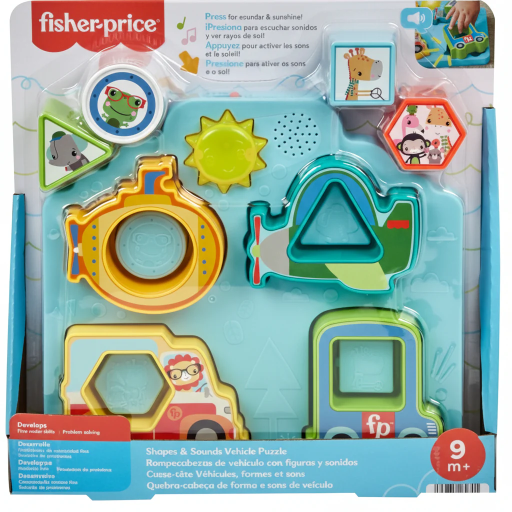 Fisher Price Shapes & Sounds Vehicle Puzzle