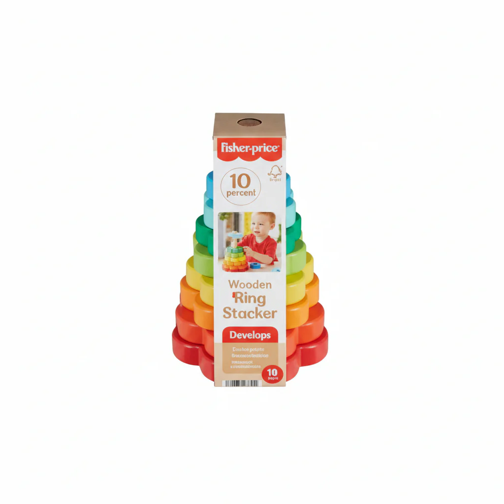 Fisher Price Wooden Ring Stacker