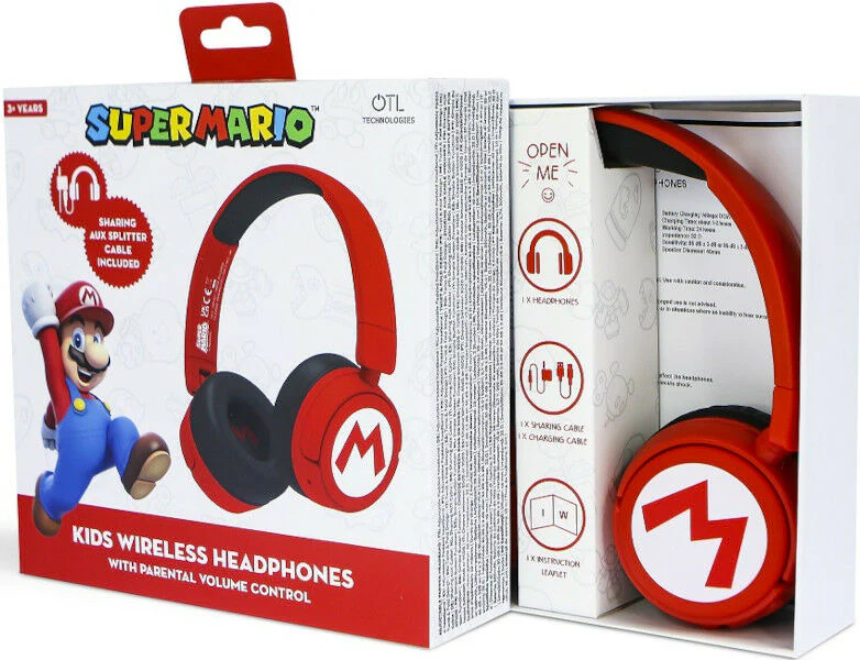 Headphone OTL - Super Mario Kids Bluetooth Headphones
