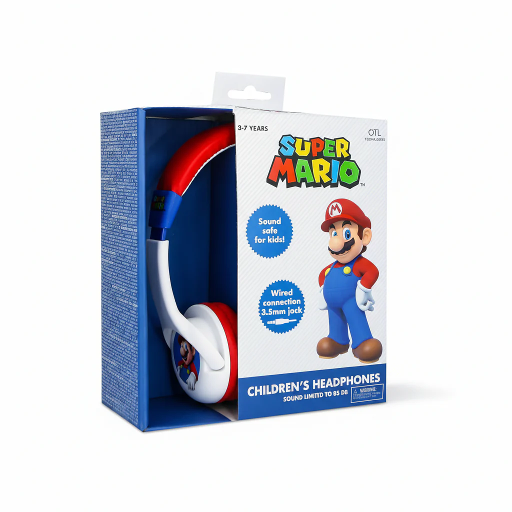 Headphone OTL - Super Mario White  Children's Headphones
