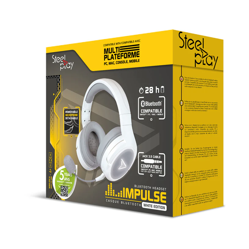 Headset Gaming Steelplay Wired Impulse White