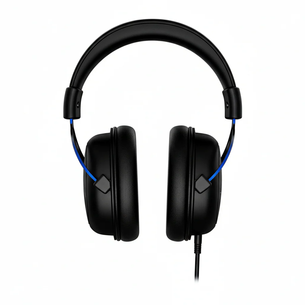 Headset HyperX Cloud , Wired Gaming Headset , Compatible with PS5 and PS4 , Detachable noise-cancellation microphone , Black/Blue , 4P5H9AM